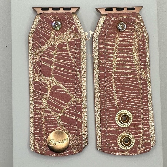 Luxe Rose Gold Tessere Apple Watch Bow Band Sparklband - Picture 2 of 6